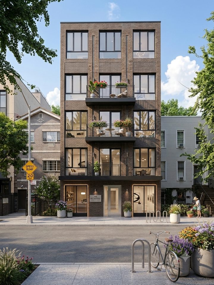 Woodbine Apartments, Bushwick, in development